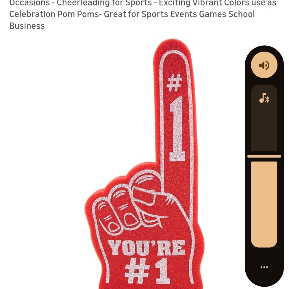 Red Foam #1 You’re #1 Finger Pom Foam Hand